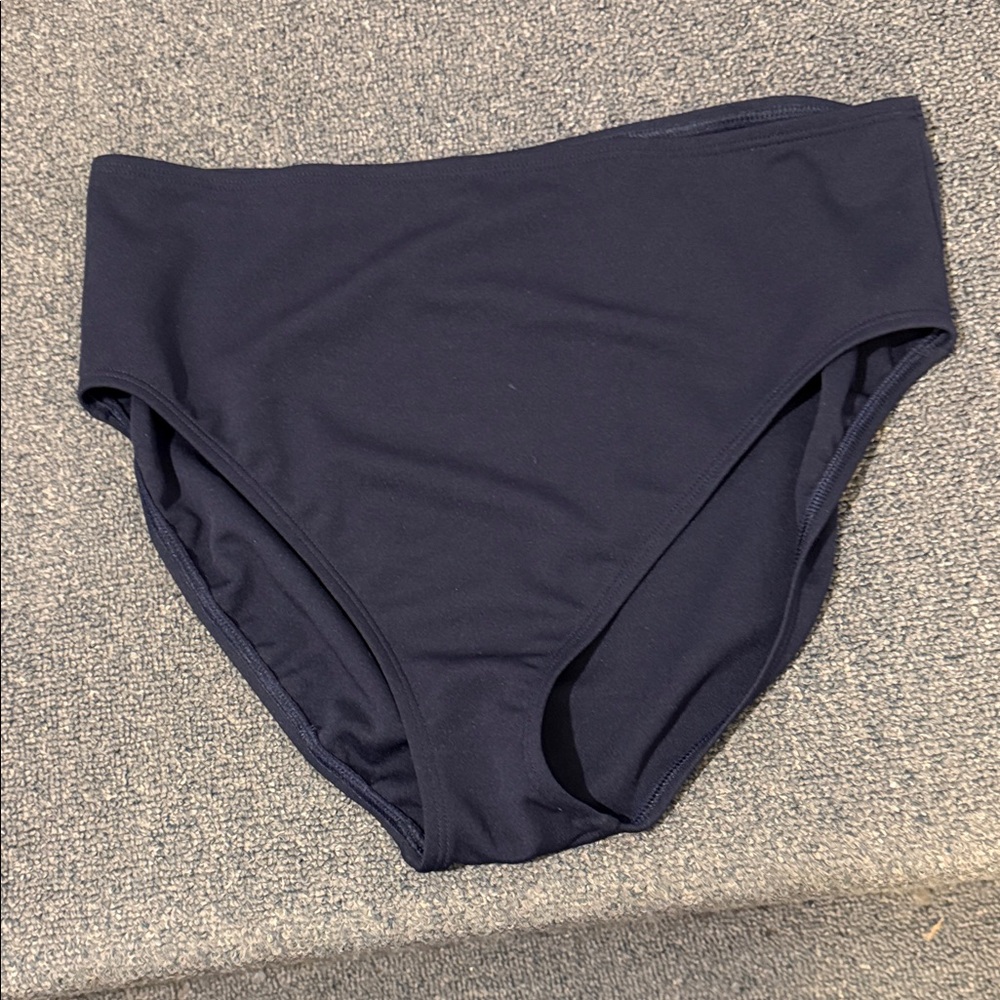 Cole of California Navy Blue High-Waisted Swim Bottoms